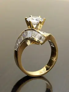 Women's Elegant Rhinestone Decorated, Fashion Accessories for Party, Daily Clothing Decor, Trendy All-match & Exquisite Jewelry, Artificial Gemstone Ring, Elegant Everyday Ring