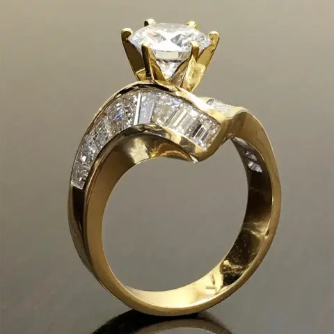 Women's Elegant Rhinestone Decorated, Fashion Accessories for Party, Daily Clothing Decor, Trendy All-match & Exquisite Jewelry, Copper Rings, Artificial Gemstone Ring, Elegant Everyday Ring, Beautiful Rings, Fashionable Jewelry