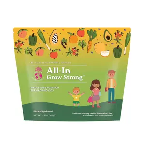All-In Grow Strong Kids' Multivitamin Powder - Food-Based Vitamin and Mineral Supplement Powder for Kids