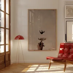 Wall Art, Cocktail Print, Champagne Glass Bar Cart Decor, Moody Living Room Decor, Minimal Aesthetic for Kitchen or Home Bar, Modern Art Poster (UNFRAMED)