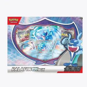 Palafin ex Box - 3 Foil Cards 1 Oversized Foil Card 4 Booster Packs 1 Code Card for Collectors