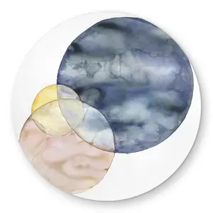 360 stand 5x5 ft. Circular Vintage Printed Outdoor Area Rug, Waterproof Stain-Resistant Round Rug for Home Decor, Waterproof Outdoor Rug, Stain Resistant Rugs
