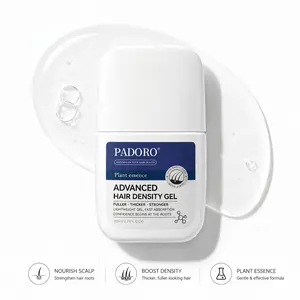 PADORO Hair Loss Prevention Serum gel for Hair Loss Treatments Men Women, Organic Rosemary Oil Biotin Collagen Complex for Thicker Fuller Longer Hair, Fortifying Scalp Revitalizing Treatment Accelerator for Thinning Hair & Scalp Coverage