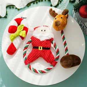 🐾 Christmas Limited! Plush Chew-Resistant Sound Toy for Dogs & Cats, Holiday Decoration + Interactive Boredom Relief 🌟