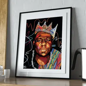 Biggie Smalls Art Print, Poster, Office Home Decor, Hip Hop Art, Rap Music, Wall Art, Rapper, Black Art, Notorious, Rip, Graffiti,, Print Poster