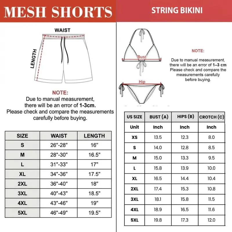 Country Flag Matching Couple Swimsuit Set, USA Mexico Puerto Rico Flag Matching Bikini Sets, Summer Beach Vacation Outfit for Him and Her, Gift for Him and Her