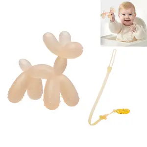 Silicone Rocking Teether for Babies – Anti-Choking,Balloon Dog Design, Odorless Design with Less Dust & Hair Stickiness