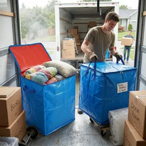 Must-Have Large Capacity Moving & Storage Bags Durable Dust-Proof for Dorm & Moving Extra Thick Packing Bag Ideal for Efficient Packing Organiser Grey