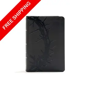 KJV Large Print Compact Reference Bible, Charcoal LeatherTouch, KJV Holy Bible, Red Letter, Pure Cambridge Text, Presentation Page, Cross-References, Full-Color Maps, Easy-to-Read Bible MCM Type Imitation Leather – Large Print.