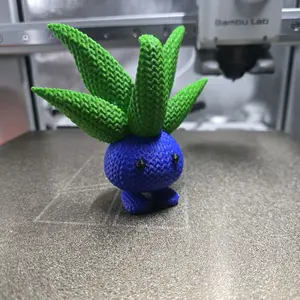 Knitted Oddish Pokemon Statue