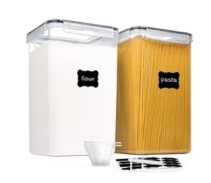 Airtight Large Food Storage Canisters 6.5L 219.79 fl oz BPA-Free Containers for Flour Sugar Dry Goods Kitchen Pantry Organization Jars