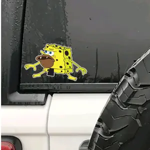 SPONGEBOB CRAZY MEME COLORED PRINTED FUNNY DECAL CAR TRUCK WINDOW STICKER PRANK JOKE