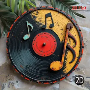 Vintage Round Iron Sign, Retro Vinyl Record Design, Home Decor Products, Home Kitchen Garden Office Garage Wall Decor, Perfect Housewarming Gift, 7.87x7.87 Inches