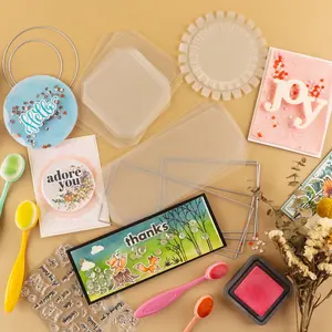 3" 3.5" 4.25" 4"x5.25" 3"x8" Clear Flat Shaker Covers Set For Shaker Cards Window Projects Making Plastic Transparent Shaker Creator Acetate Sheets