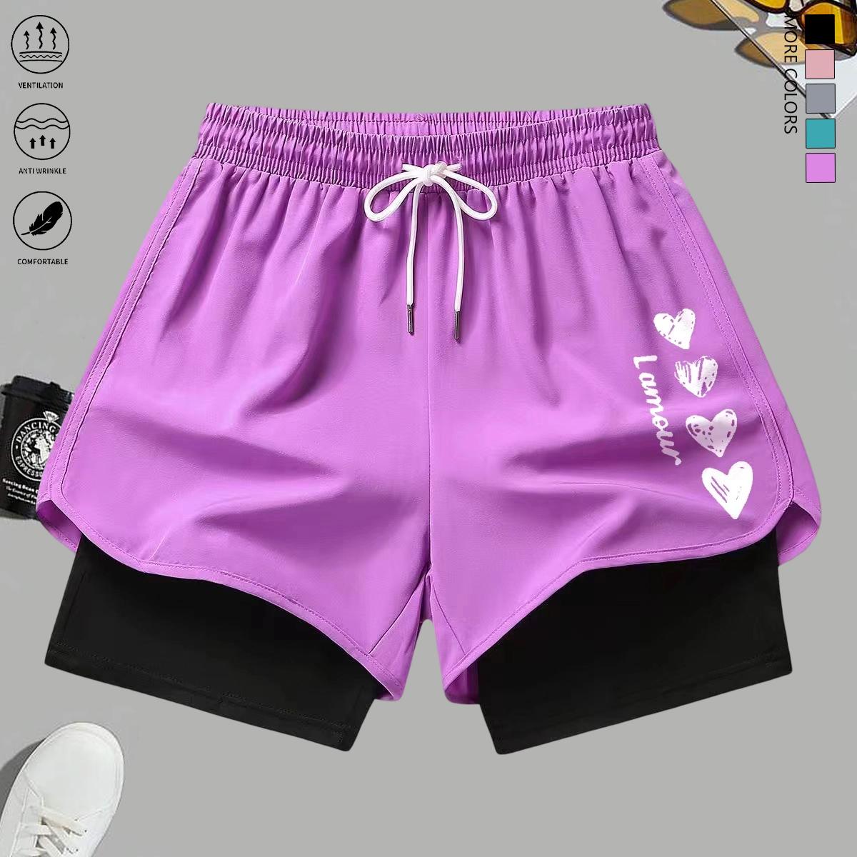 Set of 5 women’s casual fashion shorts featuring drawstring and elastic waistband, adjustable; suitable for outdoor sports, travel/vacations, and home wear—summer women’s shorts. women