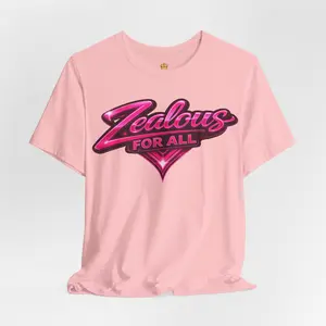 Zealous For All Graphic T-Shirt (Hot Pink Logo)