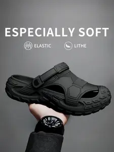 Unisex Summer Outdoor Sandals, Toe Loop Sandals, Lightweight Sandals, Durable Anti-Slip Breathable Eva Shoes, Silent Travel Hiking Slippers, All-Season Casual Footwear