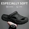 Unisex Summer Outdoor Sandals, Toe Loop Sandals, Lightweight Sandals, Non Slip Sandals, Durable Anti-Slip Breathable Eva Shoes, Silent Travel Hiking Slippers, All-Season Casual Footwear