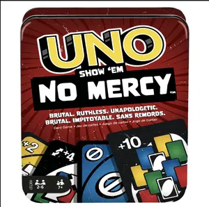 UNO SHOW EM NO MERCY Card Game with 56 Additional Cards and Intense Gameplay uno show