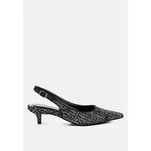 London Rag Womens Zehra Boucle Slingback Pumps 5