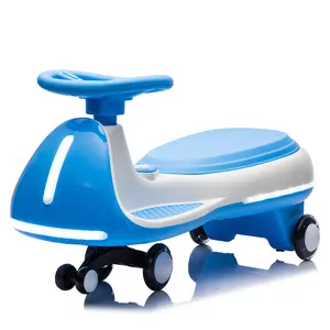 12V Kids ride on Electric Wiggle Car W/2-in-1 Smart Design,Controllable LED Lights,Flashing PU Wheels&Wide front auxiliary wheels,Triangular Stability Frame,5MPH Max Speed,Bluetooth Music,for kids 3-8