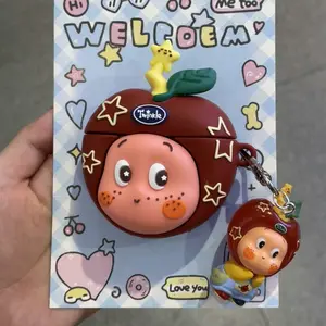 [Tx 5a11] The healing system is cute and cute, the red apple star person airpods4 protective case airpod3 is suitable for Apple pro earphone case second generation wireless bluetooth third generation
