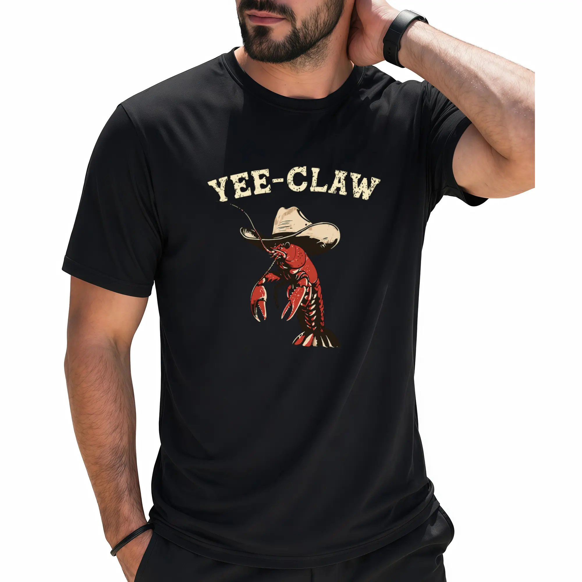 Funny Crawfish Cajun Seafood Festival T Shirt Man Apparel Tshirt Cotton