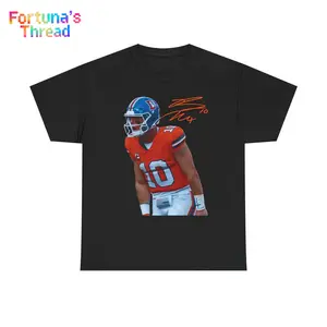 Bo Nix Signature Tee Shirt Adult Sizing 100% Cotton Full Color Print S-5XL Casual Wear