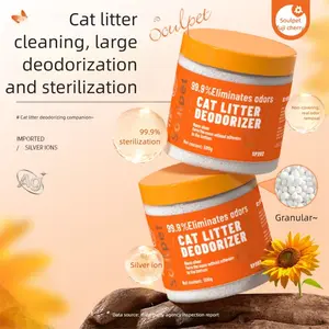 Cat Litter Deodorant Powder｜99.9% Sterilization with Imported Silver Ions｜Physical Odor Elimination, Safe if Licked｜Bamboo Scent, Universal for All Cat Litter Types