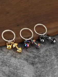 Gym Activity Small Gift Club Dumbbell Keychain Metal Kettlebell Dumbbell Keyring for Gym Fob Weightlifting Keychain Mini Gym Keychain Kettlebell Charm Keychain Kettle Bell Keychain Fitness Pendant Bag Purse Backpack & Keys Accessory Lightweight Keychain