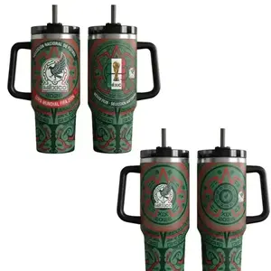 Mexico Soccer Team 2026 Tumbler 40oz 20oz Handle Cup National Football Inspired Travel Mug Fan Drinkware Gift