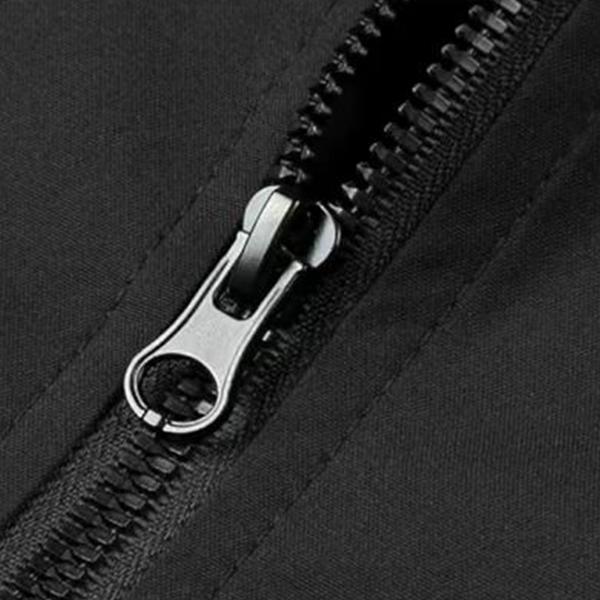 Men's Black White Striped Sport Jacket - Zipper Closure, Lightweight, Retro Casual Sports Style