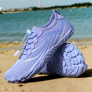 Women's Lightweight Summer Outdoor Sports Wading Shoes - Breathable Mesh, EVA Cushioning Inner Lining and Non-Slip Rubber Sole, Suitable for Beach, Poolside Casual Walking - White Swimming Shoes, Beach Shoes