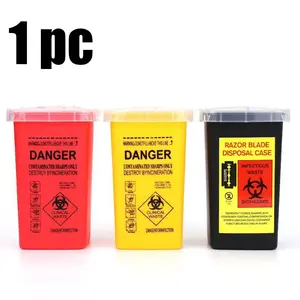 Blade Recycling Bin, Plastic Storage Bin, Used Blades 1 Count Safe Storage Solution Organiser for Sharpening Stones, Ideal for Grooming Settings, Essential for Grooming Hygiene, Home Organizers, Home Supplies
