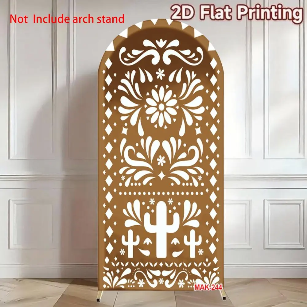 Mexican Cactus Flower Arch Backdrop Cover for Kids Baby Shower Mexican Themed Decorations Party Decor Birthday Cake Background Elastic Double-Sided Spandex Fabric Decorative Backdrop for Parties Party Decorations Banners Wedding Arched Backdrop