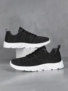 Men's Ultra-Light Cold Glue Flyknit Breathable All-Season Athletic Casual Shoes, Size 38-47, Trendy Fashion Lace-Up Sports Sneakers, Lightweight Athletic Sneakers