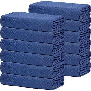 Large Moving Blankets 80 * 72in Heavy Duty Packing Blankets for Furniture Moving Shipping Wrapping Quilted Furniture Pads (12 Blankets)
