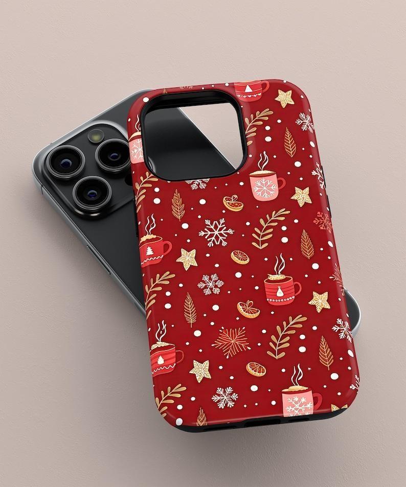 Cozy Hot Cocoa Christmas Phone Case Warm Winter Holiday Aesthetic Phone Cover iPhone 17 16 15 14 13 12 11