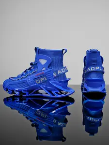 Men's Sporty Sneakers Anti-Slip Durable Design, Breathable Mesh Upper + Synthetic Leather Patchwork, All-Season Comfort & Support, Athletic Sneakers, Fashion Walking Sneakers