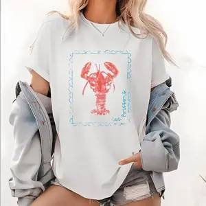 Colors Sea Lobster Shirt, French Coastal Distressed, Nautical Fisherman Style, Summer Vibes, Beach, Vintage Summer, Unisex T-shirt, Premium, Casual Style,