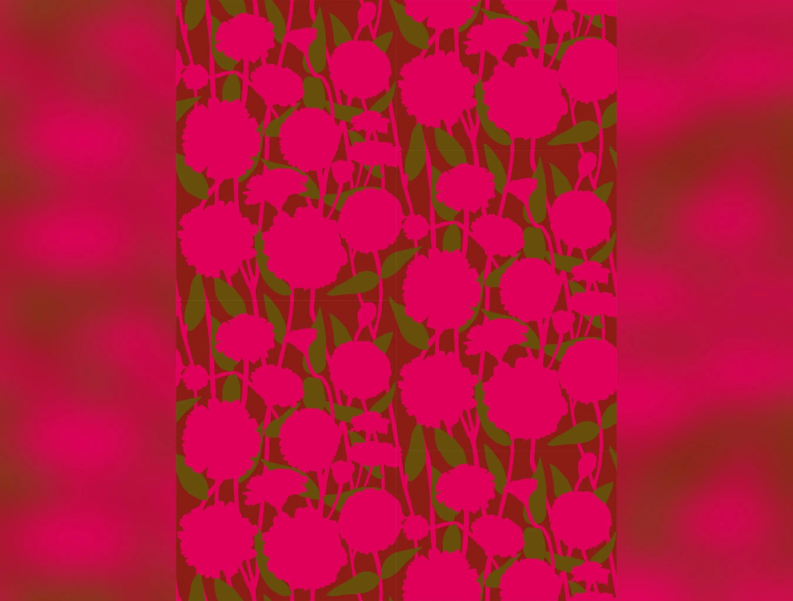 Silhouette | Pompom - Berry by Anna Maria Textiles | Linen/Cotton Blend Fabric