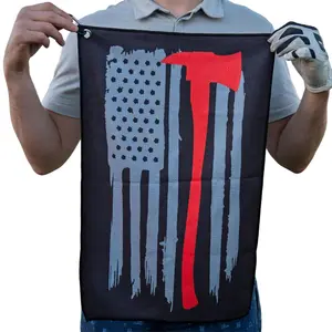 Firefighter Golf Towel - Thin Red Line Golf Towel Gift for Firefighter