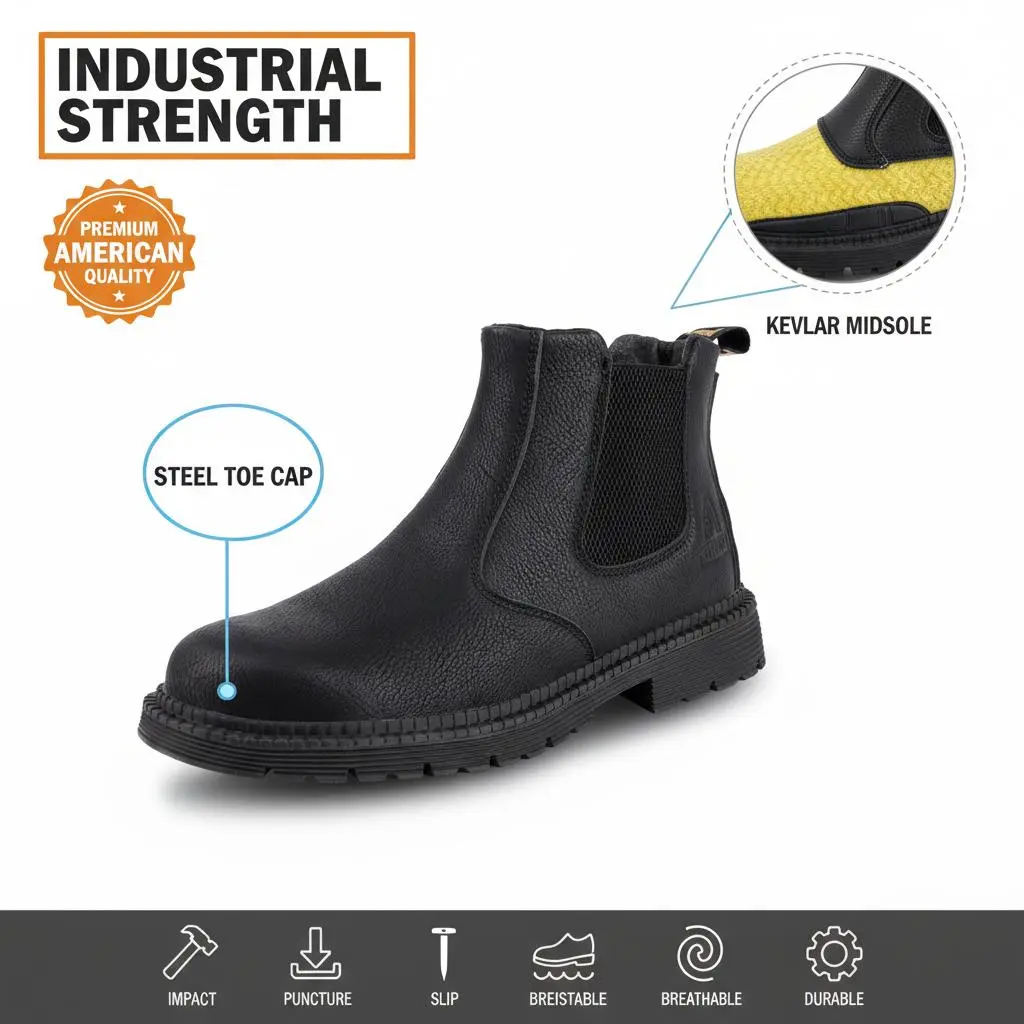 Women's Unisex Safety Clogs - Round Toe Mesh Slip-On Synthetic Plain Work Footwear, Water-Resistant, Puncture-Proof, Anti-Slip Sole for Kitchen & Garden