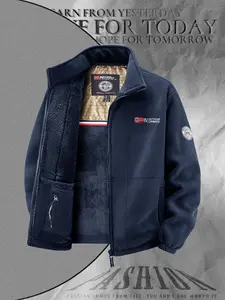 Anti-pilling thickened fleece warm jacket  no shedding, retains shape; men’s casual jacket for autumn/winter