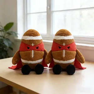 10inch Rugby Plush Toys Soft Stuffed Sports Plush Balls Cute Fun American Rugby Doll Toys with feet Creative Football Spherical Decor Throw Pillow for Christmas Kid Gift (Rugby)