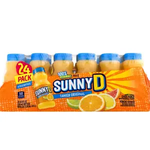 Tangy Original Orange Flavored Citrus Punch 6.75 fl oz Bottles 24 Pack 100% Vitamin C