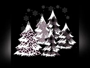 Black and White Trees Heat Transfer - XMS - 390 for Cotton, Polyester, Spandex, Mesh, and Tote Bags Womenswear Hoodie