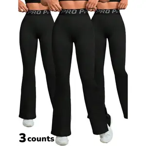Women's High-Waisted Sporty Leggings, Tight-Fit Woven Fabric, All-Season Comfortable Workout Pants, Breathable Quick-Dry Gym Wear