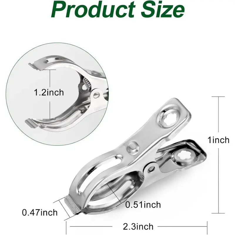 100 Pcs Stainless Steel Garden Clips - Heavy Duty Greenhouse Clamps For Shade Cloth & Plant Covers