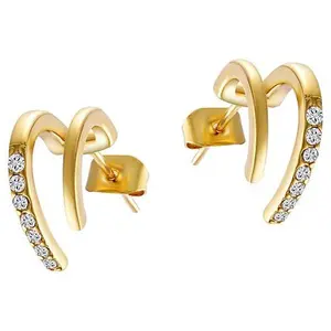 Stately Steel Stainless Steel Pixie Earrings